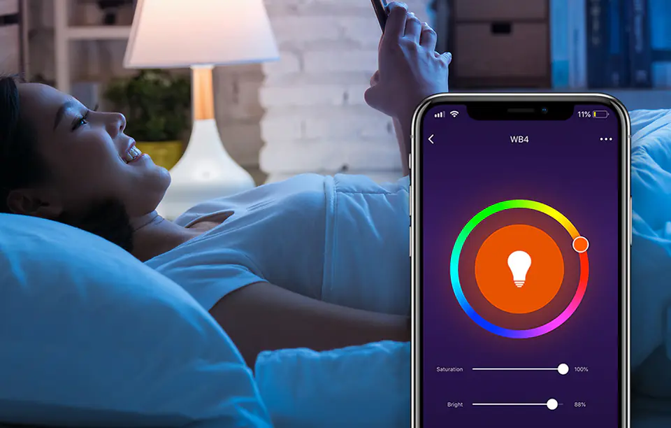 Smart żarówka LED WB4, 4 sztuki Gosund (RGB) E27 (czteropak) Tuya