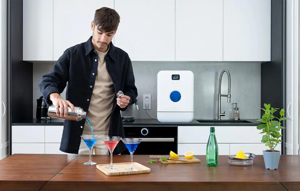 Bob Daan Tech compact mini table-top dishwasher (white)