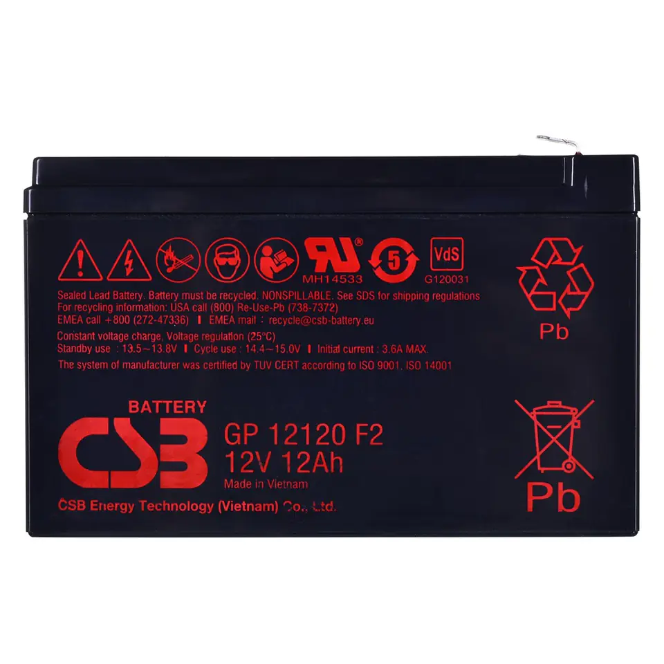 CSB GP-12120F2 12V 12Ah Battery