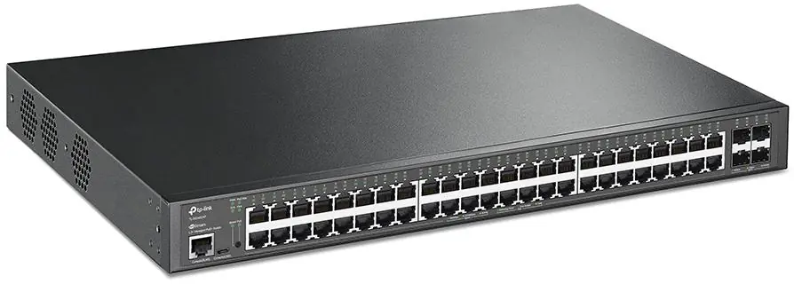 TP-Link JetStream 48-Port Gigabit and 4-Port 10GE SFP+ L2+ Managed Switch with 48-Port PoE+