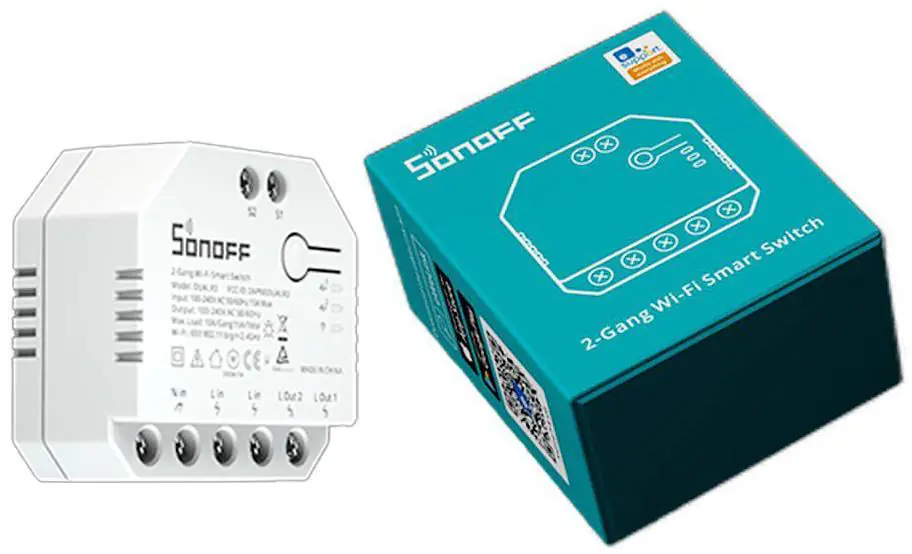 Sonoff Dual (R3) 2-gang WiFi smart relay with power meter an