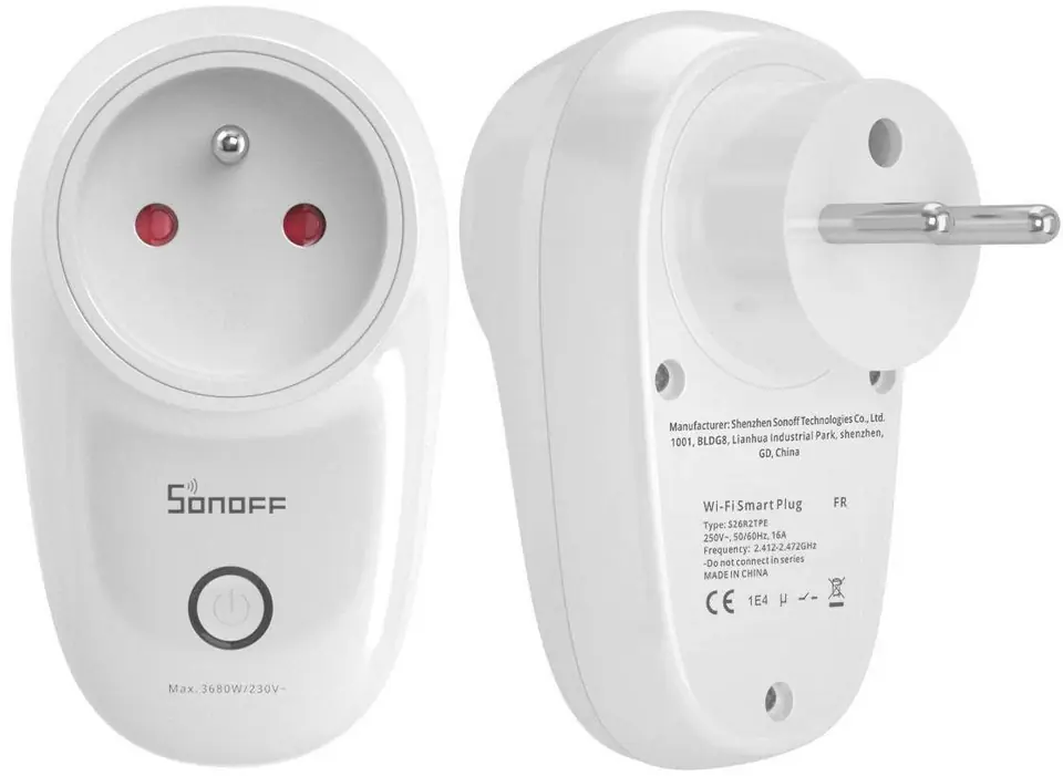 Tomada Inteligente WiFi Sonoff S26R2TPE-FR