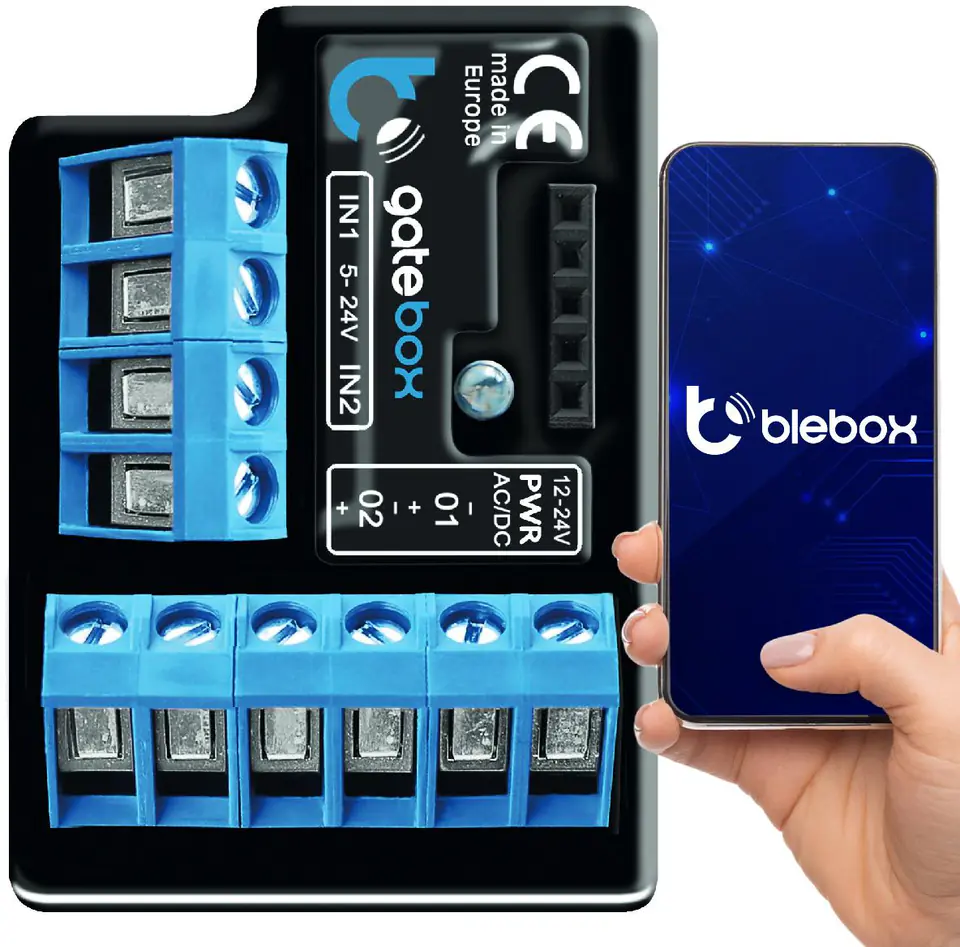 Blebox gateBox sterownik WiFi do bram wjazdowych i garażowych sterowany z aplikacji