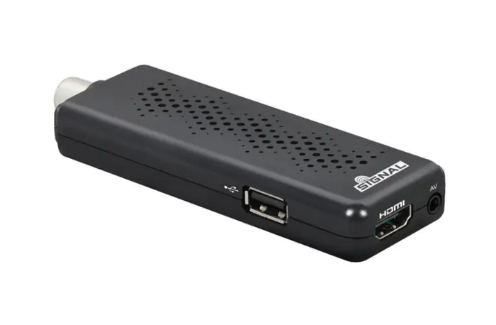 Mini Decoder Digital Terrestrial DVB-T/T2 H.265 HEVC 10bit USB HDMI Scart  180° with Display and 2 in 1 Universal Remote Control - DVB-T2 - Audio  Video Converter - Audio Video