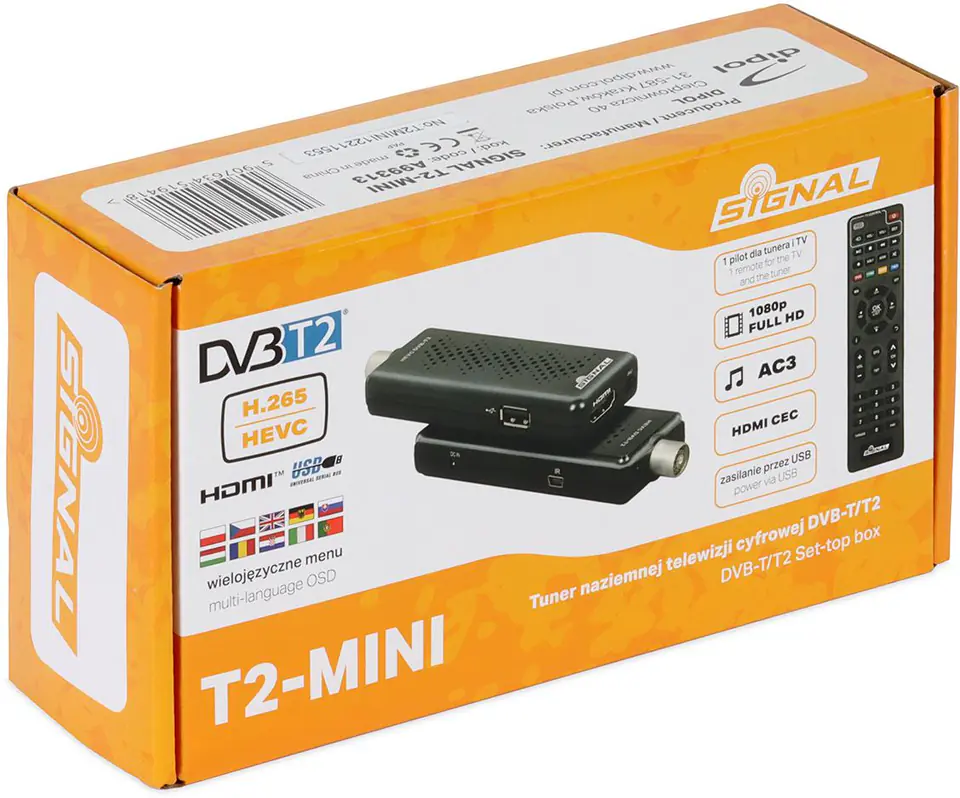 DIGITAL HD DVB-T/DVB-T2 T2-MINI H.265/HEVC SIGNAL