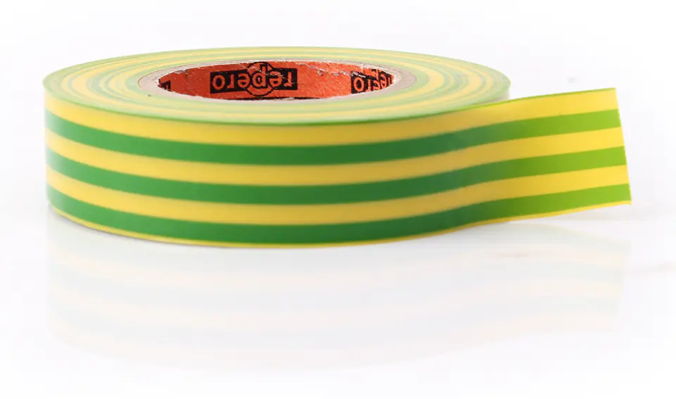 Taśma izolacyjna PVC, żółto-zielona