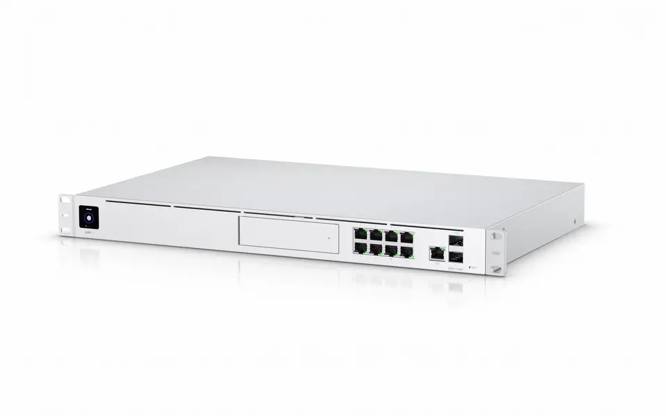 UBIQUITI UDM-PRO UNIFI DREAM MACHINE 8-PORT SWITCH, 1U RACKMOUNT MULTI-APPLICATION SYSTEM WITH 3,5" HDD EXPANSION, DUAL WAN (10G SFP+ AND 1G RJ45)