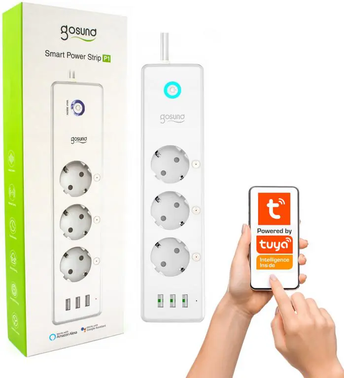 Multiprise Connectée TUYA à suivi de consommation électrique (GOSUND Smart  Power Strip P1) 