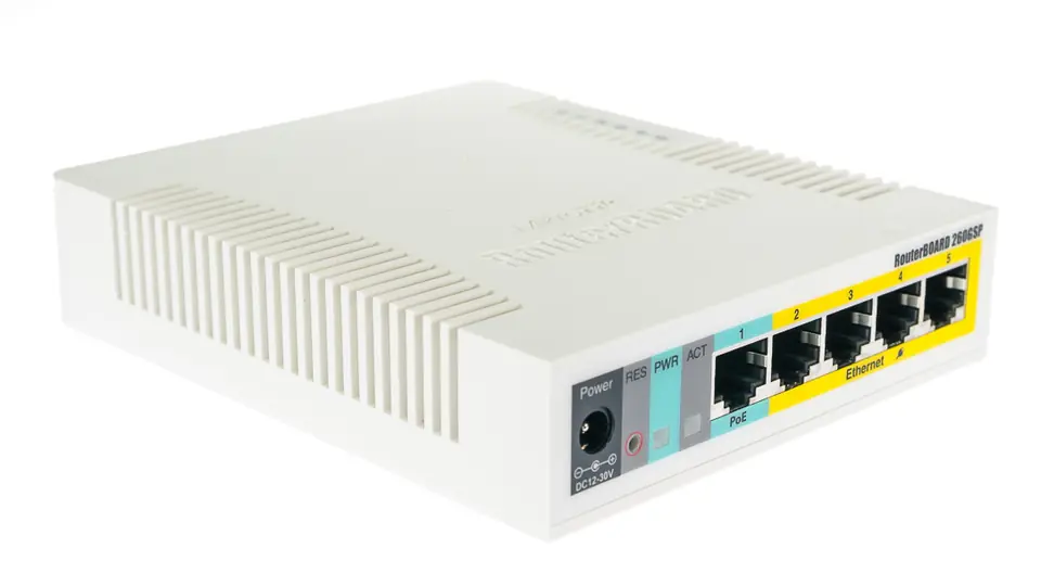 MIKROTIK RB260GSP CSS106-1G-4P-1S ROUTERBOARD GIGABIT POE SMART SWITCH 5XGE, 1XSFP, SWOS, PLASTIC CASE