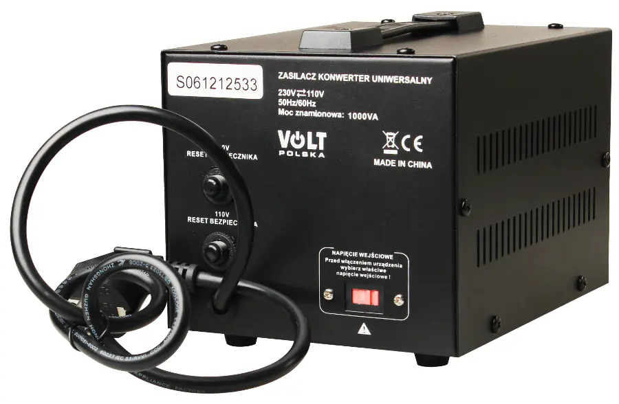 Konwerter, przetwornica napięcia 230V - 110V Volt VP-1000VA