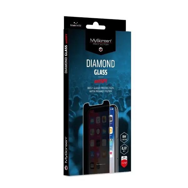 MS AntiSPY Diamond Glass iPhone 15 Pro Max 6.7" Szkło Hartowane