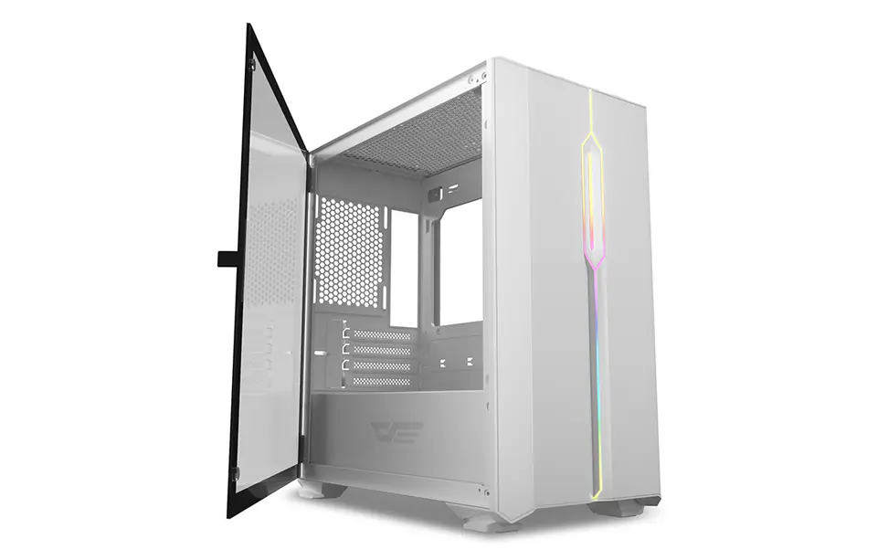 Obudowa komputerowa Darkflash DLM23 LED (biała)