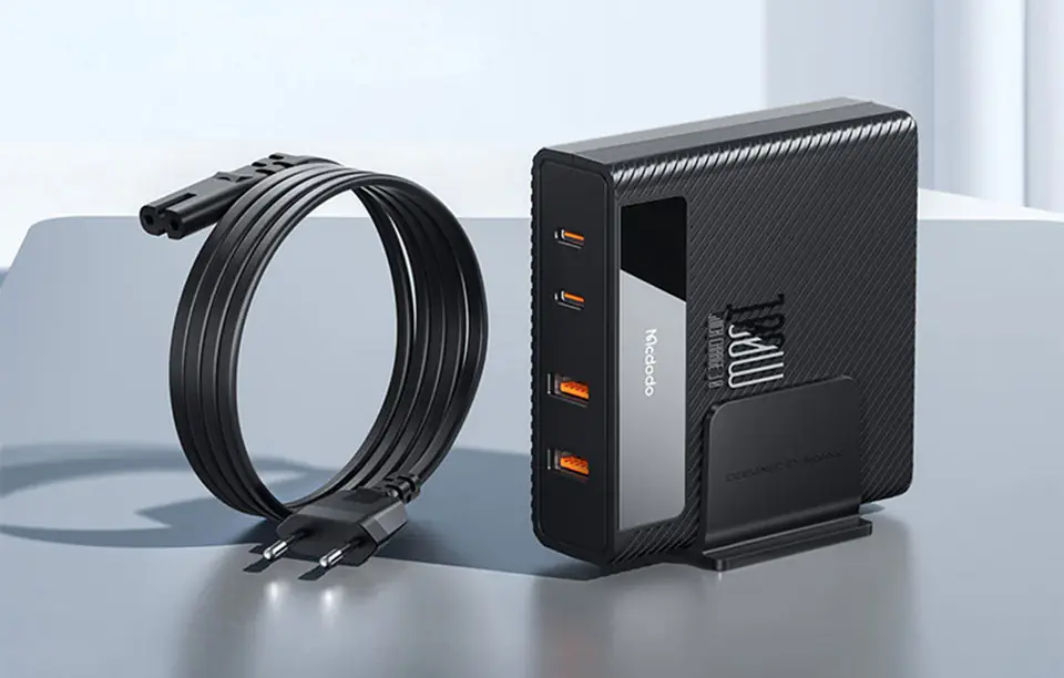 Stacja ładująca Hyperspace GaN 100W Mcdodo CH-1802 2xUSB-C, 2xUSB-A (czarna)