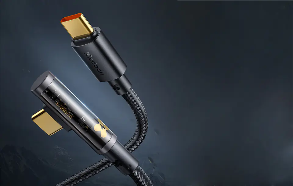 Kabel kątowy Prism USB do USB-C Mcdodo CA-3400, 100W, 1.2m (czarny)