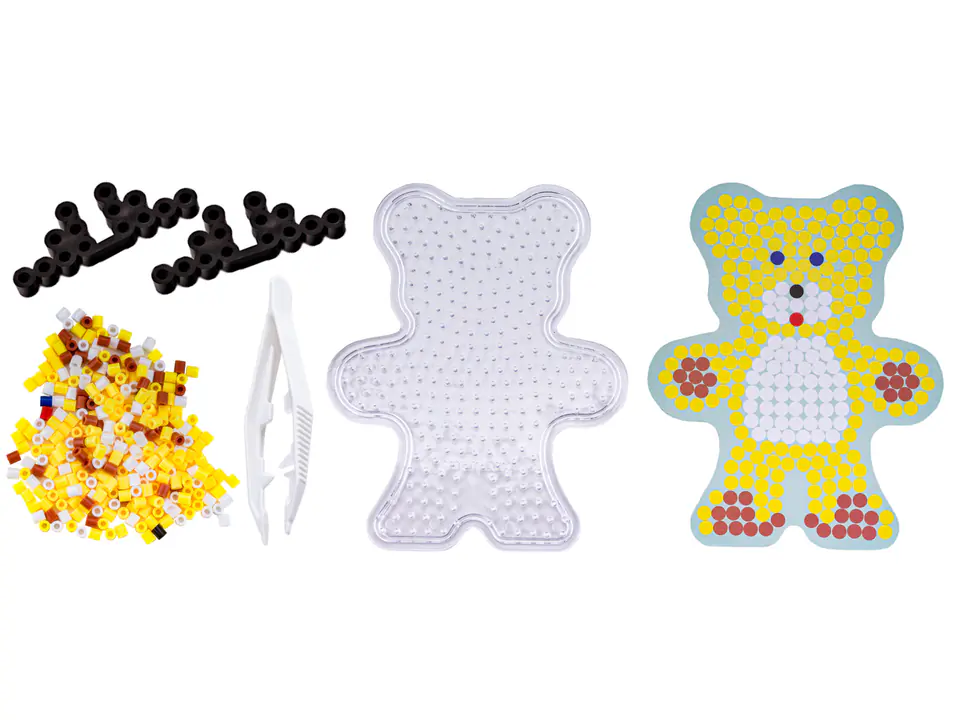 Koraliki do prasowania, Prasowanka, Szablon, Saszetka ZABAWKA, MISIU, MASKOTKA MIŚ