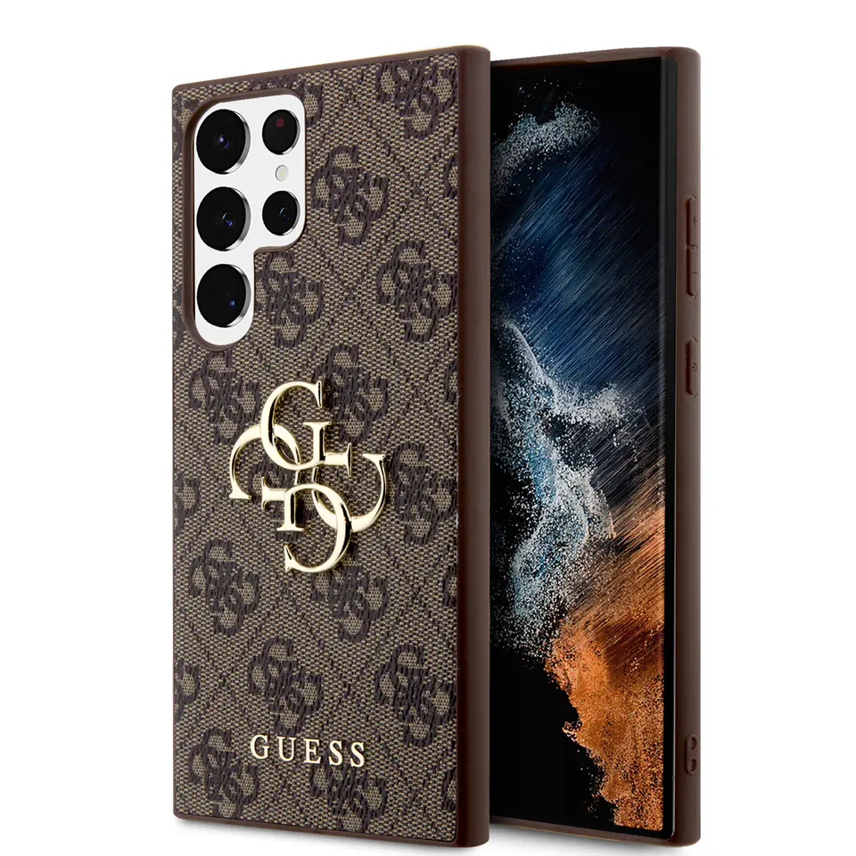 Guess GUHCS24M4GMGBR S24+ S926 brązowy/brown hardcase 4G Big Metal Logo