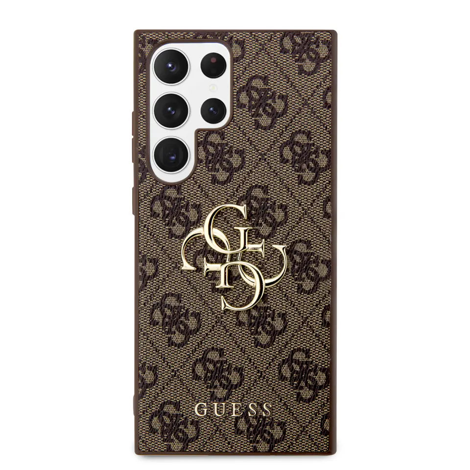 Guess GUHCS24M4GMGBR S24+ S926 brązowy/brown hardcase 4G Big Metal Logo