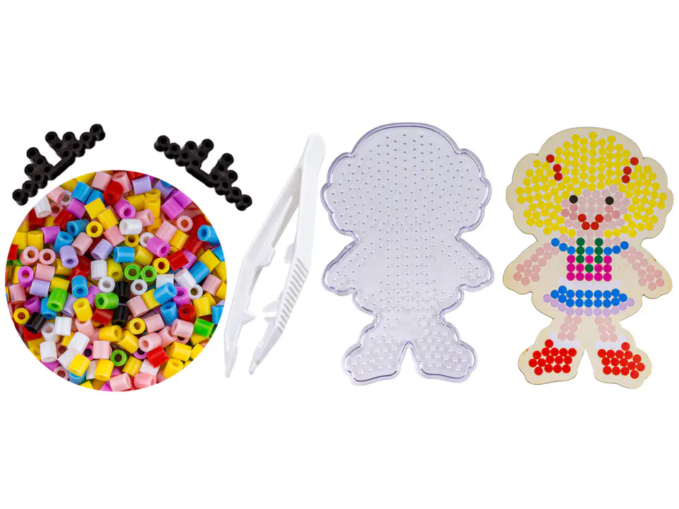 Koraliki do prasowania, Prasowanka, Szablon, Saszetka DZIEWCZYNKA W SUKIENCE