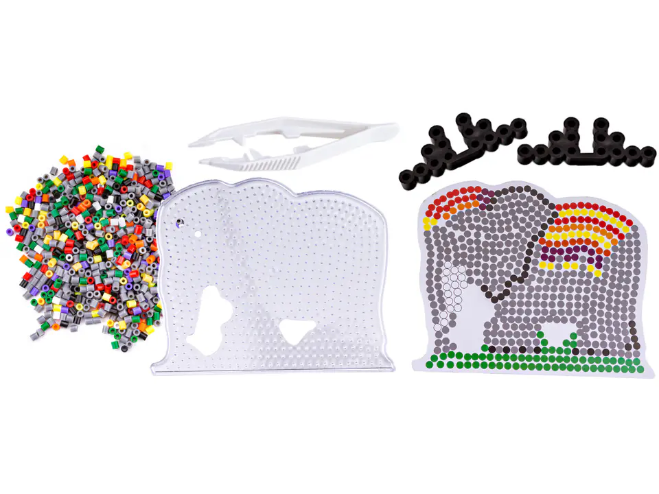 Koraliki do prasowania, Prasowanka, Szablon, Saszetka SŁOŃ, SŁONIK