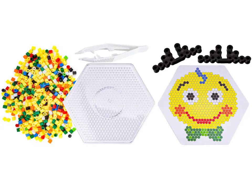 Koraliki do prasowania, Prasowanka, Szablon, Saszetka WESOŁY KLAUN, EMOTKA, BUŹKA