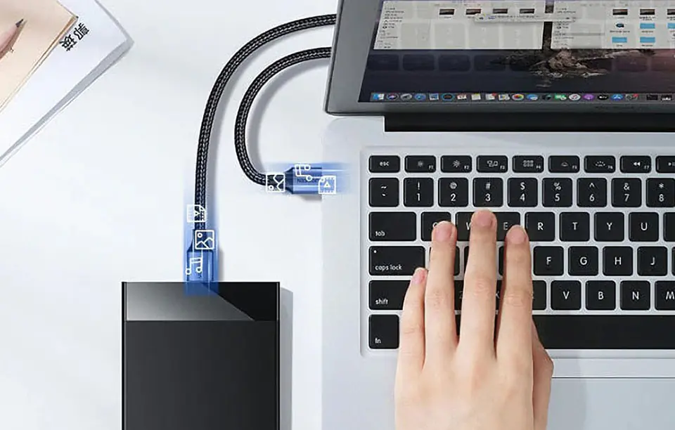 Kabel USB3.0, USB-A męski do USB-A męski,  UGREEN 2A, 0,5m (czarny)