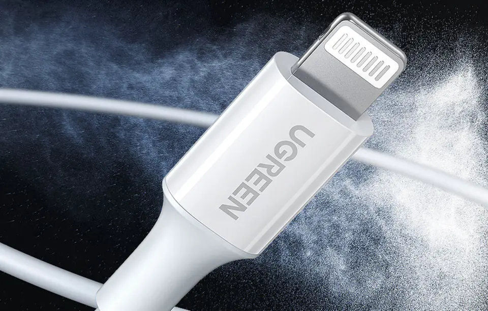 Kabel Lightning do USB UGREEN 2.4A US155, 1.5m (biały)