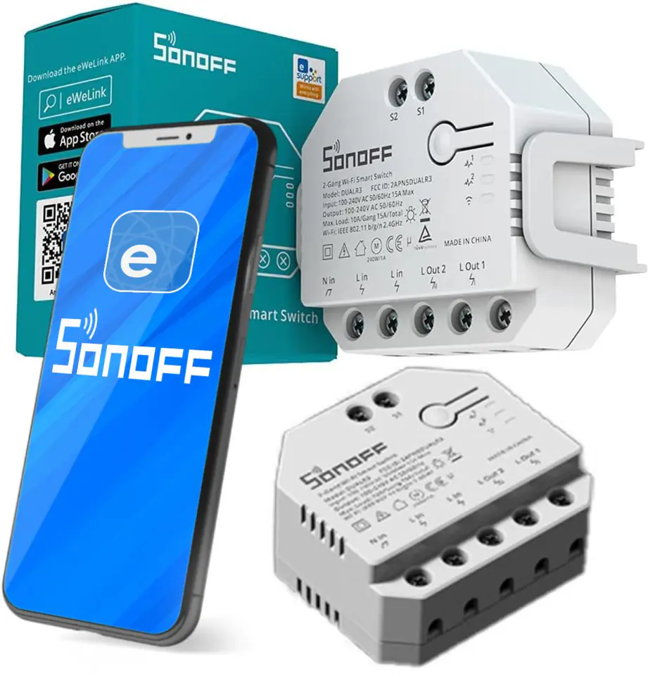 Sonoff Dual R3 Lite - 9.53 € (excl. VAT) - SmarterHomeShop.e