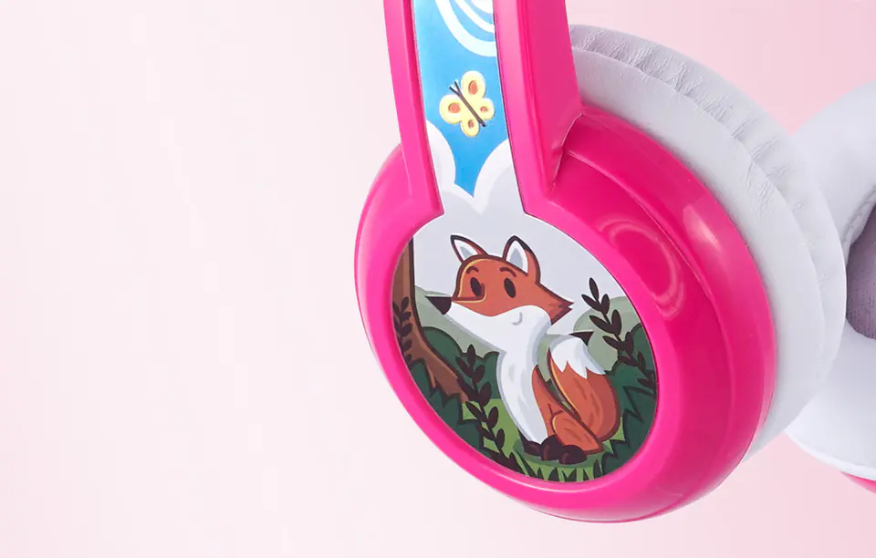Słuchawki przewodowe dla dzieci BuddyPhones DiscoverFun (różowe)