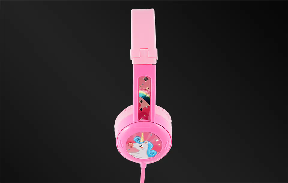 Słuchawki przewodowe dla dzieci BuddyPhones Travel (różowe)