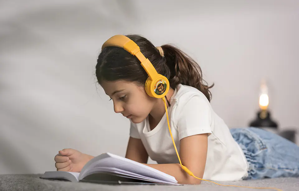 Słuchawki przewodowe dla dzieci BuddyPhones Explore Plus (żółte)