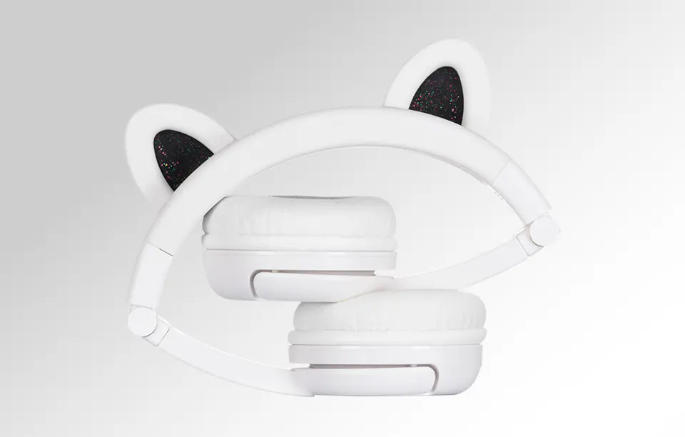 Słuchawki bezprzewodowe dla dzieci BuddyPhones Play Ears Plus panda (białe)