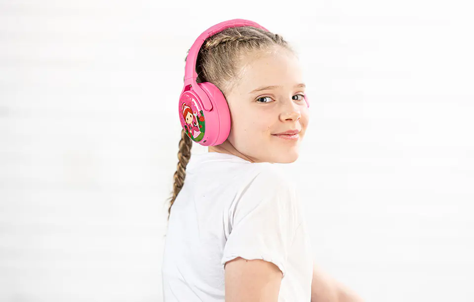 Słuchawki bezprzewodowe dla dzieci BuddyPhones Cosmos Plus ANC (różowe)
