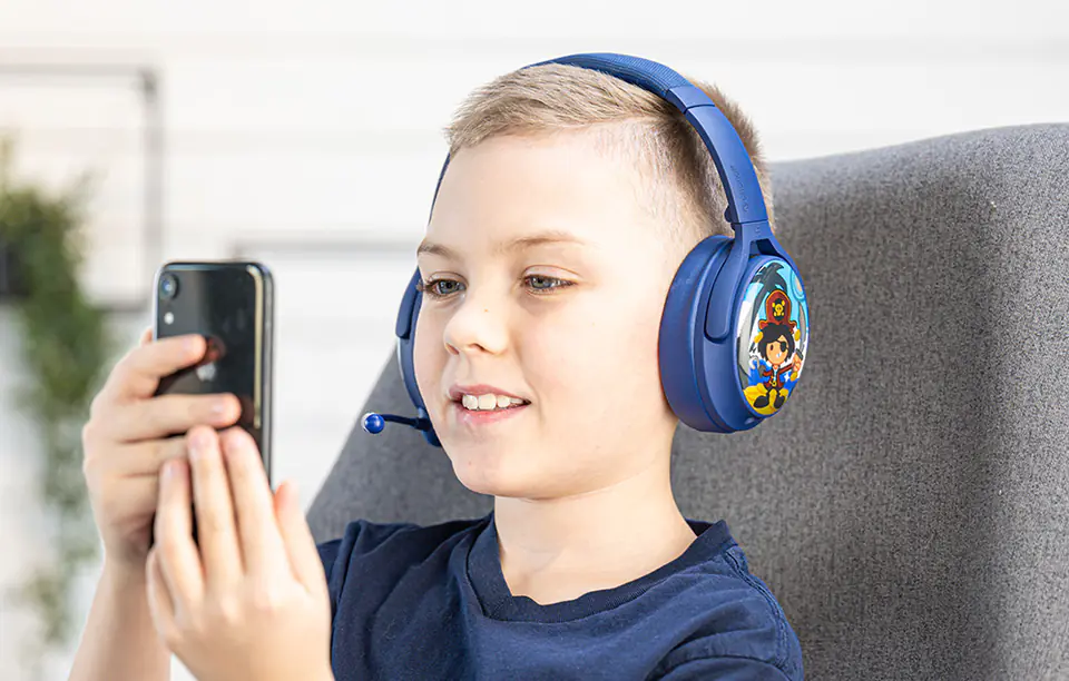 Słuchawki bezprzewodowe dla dzieci BuddyPhones Cosmos Plus ANC (ciemnoniebieskie)