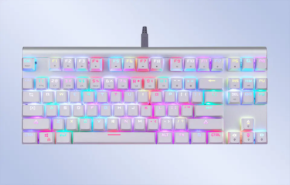 Klawiatura mechaniczna Motospeed CK101 RGB (biała)