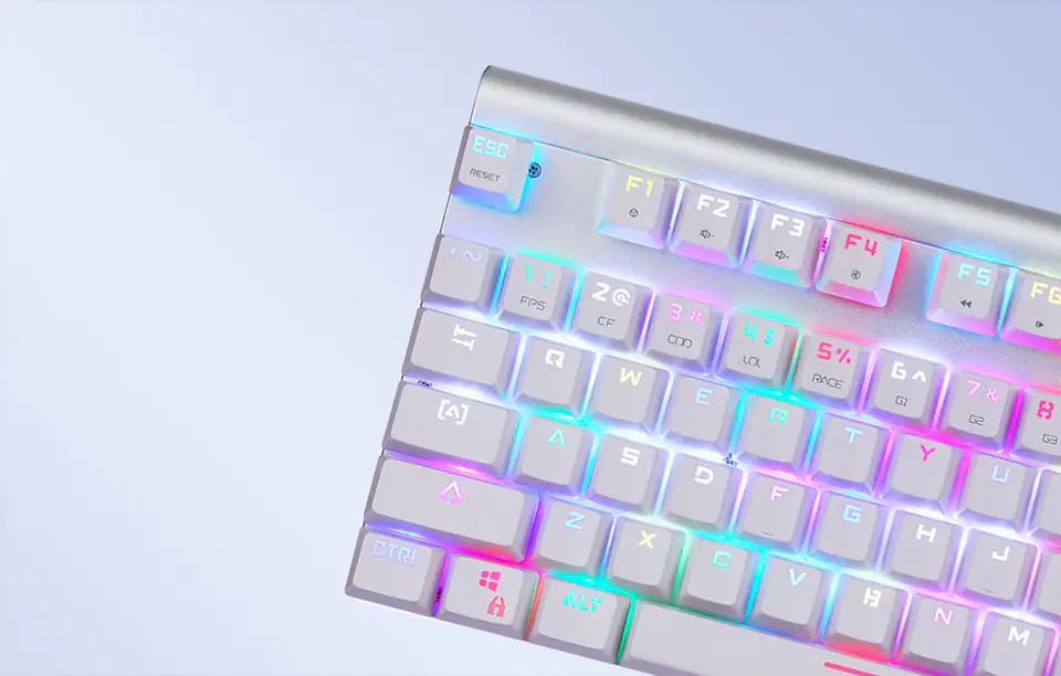 Klawiatura mechaniczna Motospeed CK101 RGB (biała)