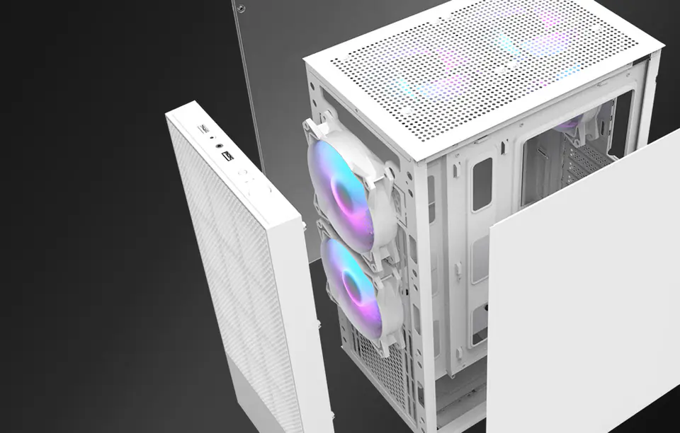 Obudowa komputerowa Darkflash A290 (biała) + 3 wentylatory RGB