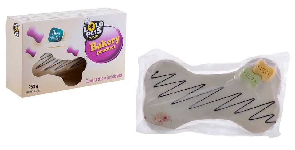 LOLO PETS Bone-shaped Cake with Apple Taste 250 Gr.