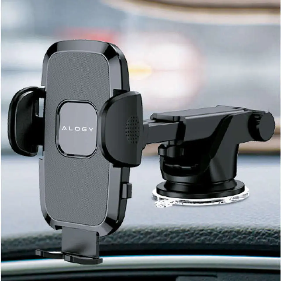 Alogy Car Holder for Phone 4-7 Inches For Dashboard and Windshield Black