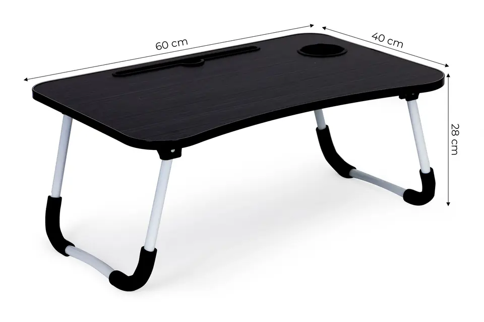 Podstawka pod laptopa stolik do łóżka 60x40 cm czarna ModernHome
