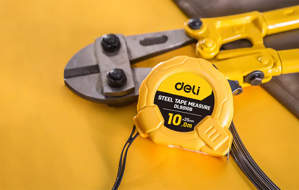 Miara zwijana Deli Tools EDL9010B, 10m/25mm (żółta)