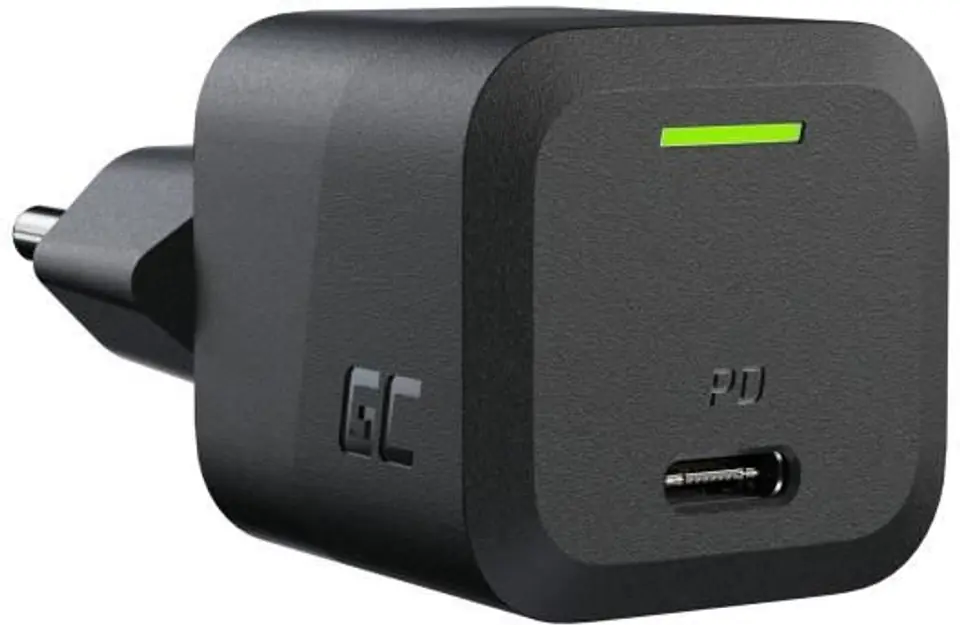 GREEN CELL ŁADOWARKA USB-C GAN GC POWERGAN 33W PD 3.0 QC 3.0 USB-C CZARNA