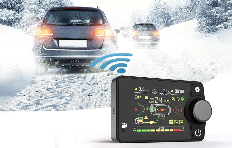 Ogrzewanie postojowe / nagrzewnica HCALORY HC-A01, Diesel, 5 kW, Bluetooth (czarne)