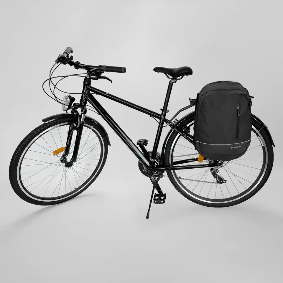 Torba rowerowa podwójna Wozinsky WBB30BK - założona na bagażnik roweru