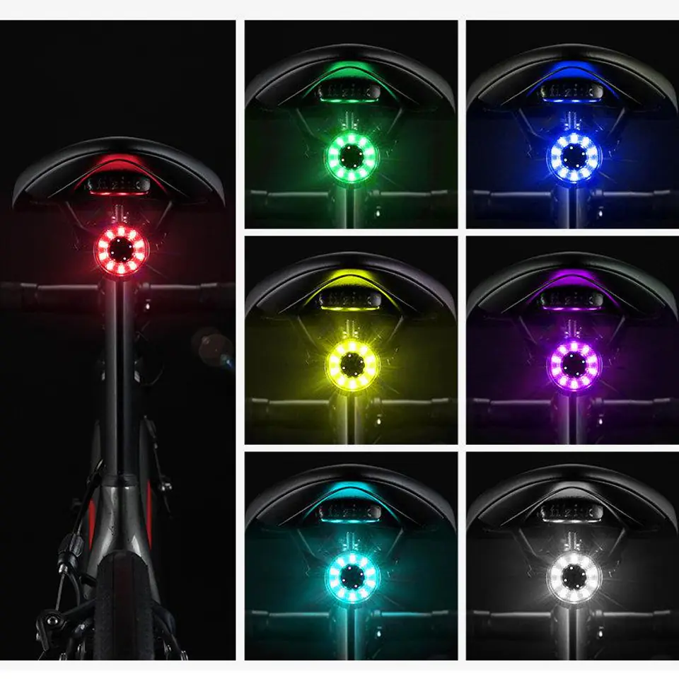 Kolory, w jakich świeci lampka rowerowa tylna LED Wozinsky WRBLB2