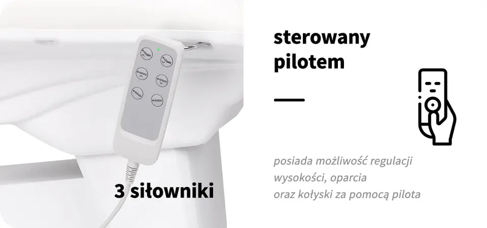 Fotel kosmetyczny elektryczny Sillon Basic pedi 3 siln. biały