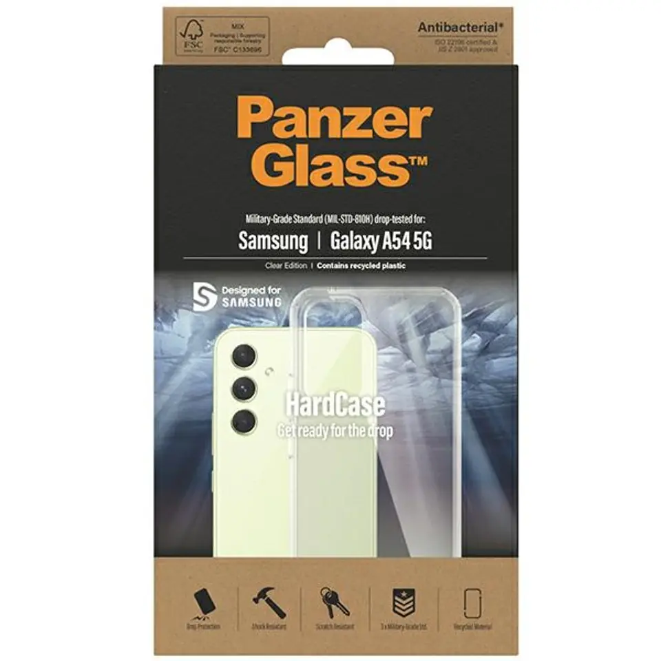 PanzerGlass HardCase Samsung A54 5GA546 Antibacterial Military grade clear 0445