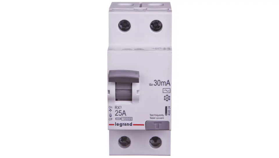 Residual current circuit breaker 2P 25A 0,03A type AC P302 RX3 402024 ...