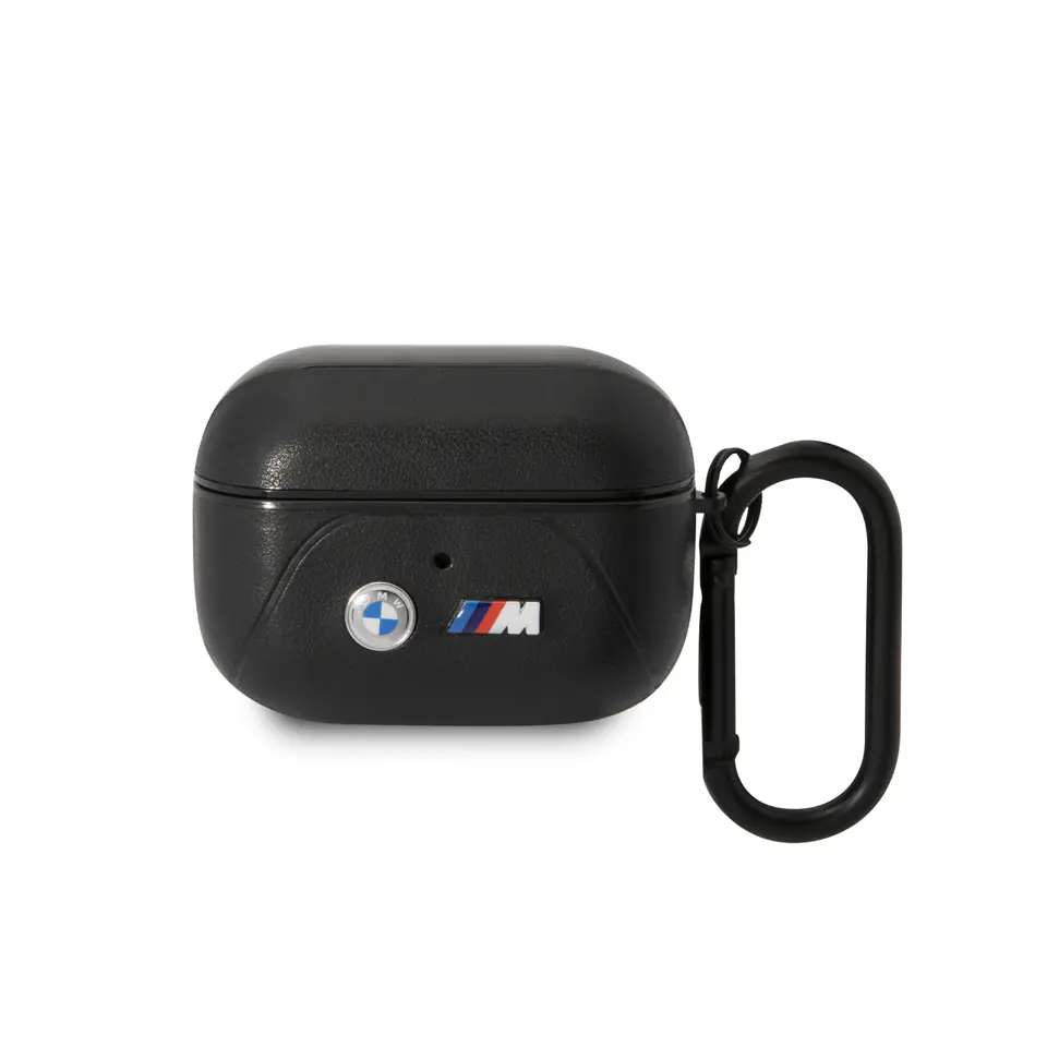 BMW BMAP22PVTK AirPods Pro cover czarny/black Leather Curved Line