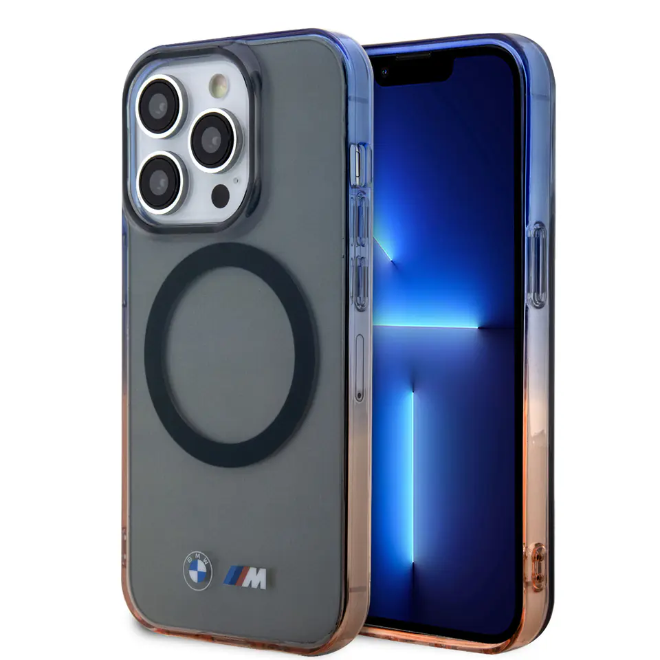 BMW BMHMP15XHTGE iPhone 15 Pro Max 6.7"  szary/grey hardcase Gradient Bumper MagSafe