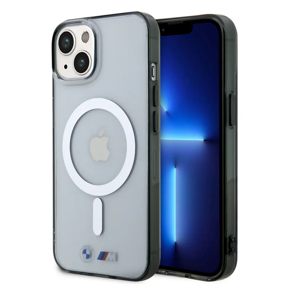 Etui BMW BMHMP14SHCRS iPhone 14 6.1" transparent hardcase Silver Ring MagSafe